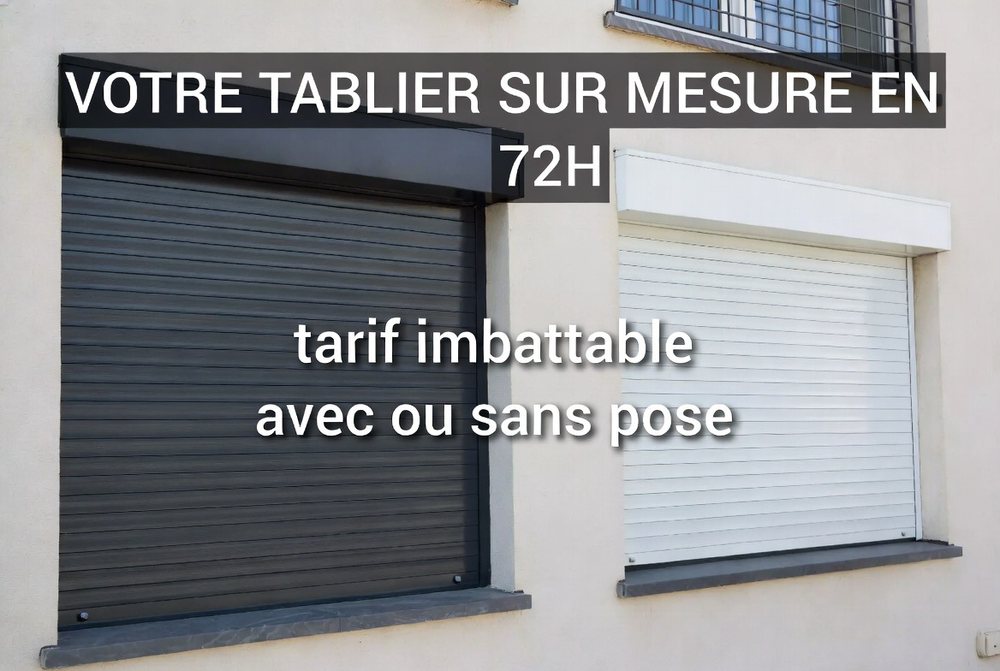 Tablier de volet roulant sur mesure en 72h, tarif imbattable, avec ou sans pose — Atelier Dumery